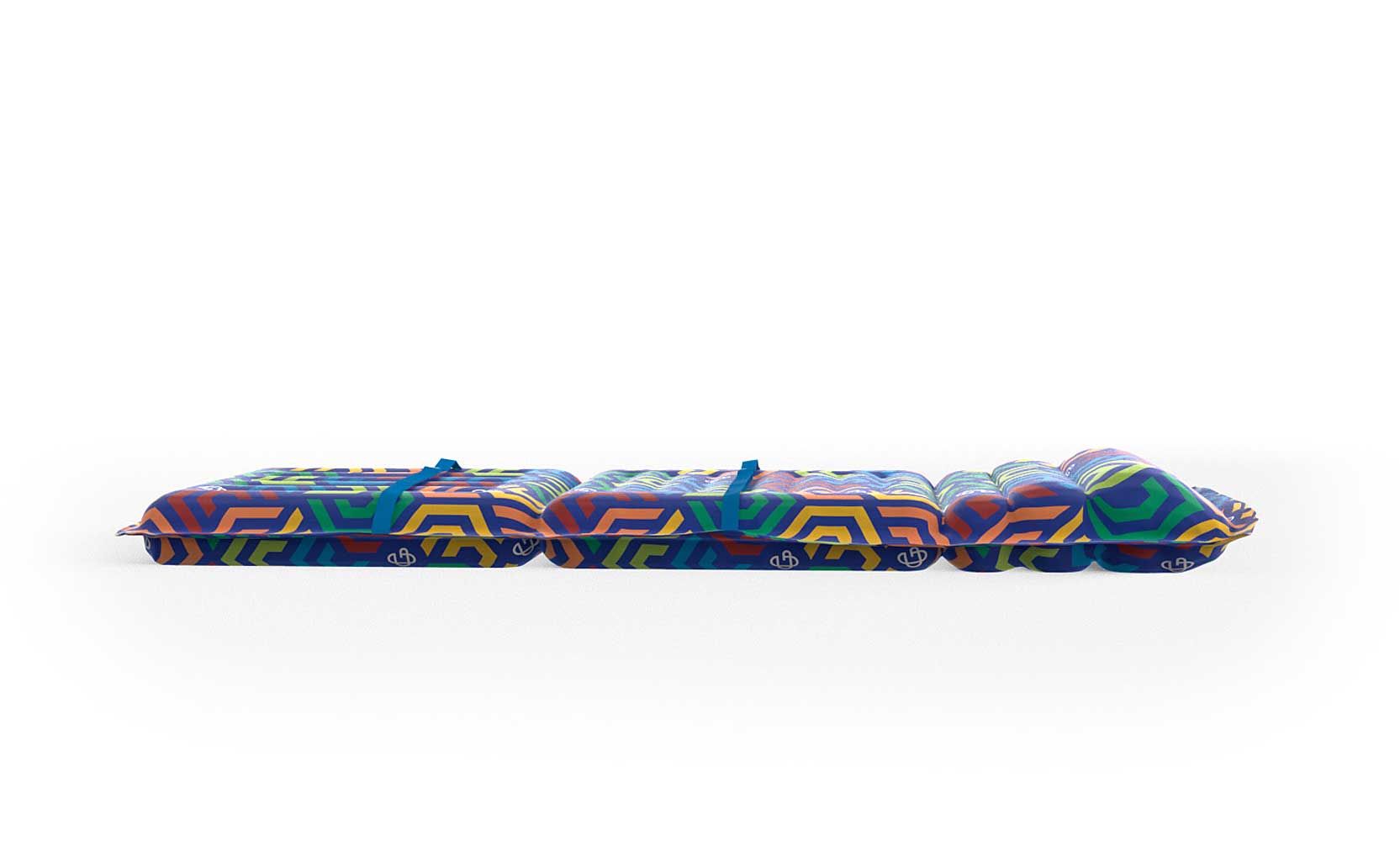 AirGo INFLATABLE LOUNGER | Hexagon pattern | Blue