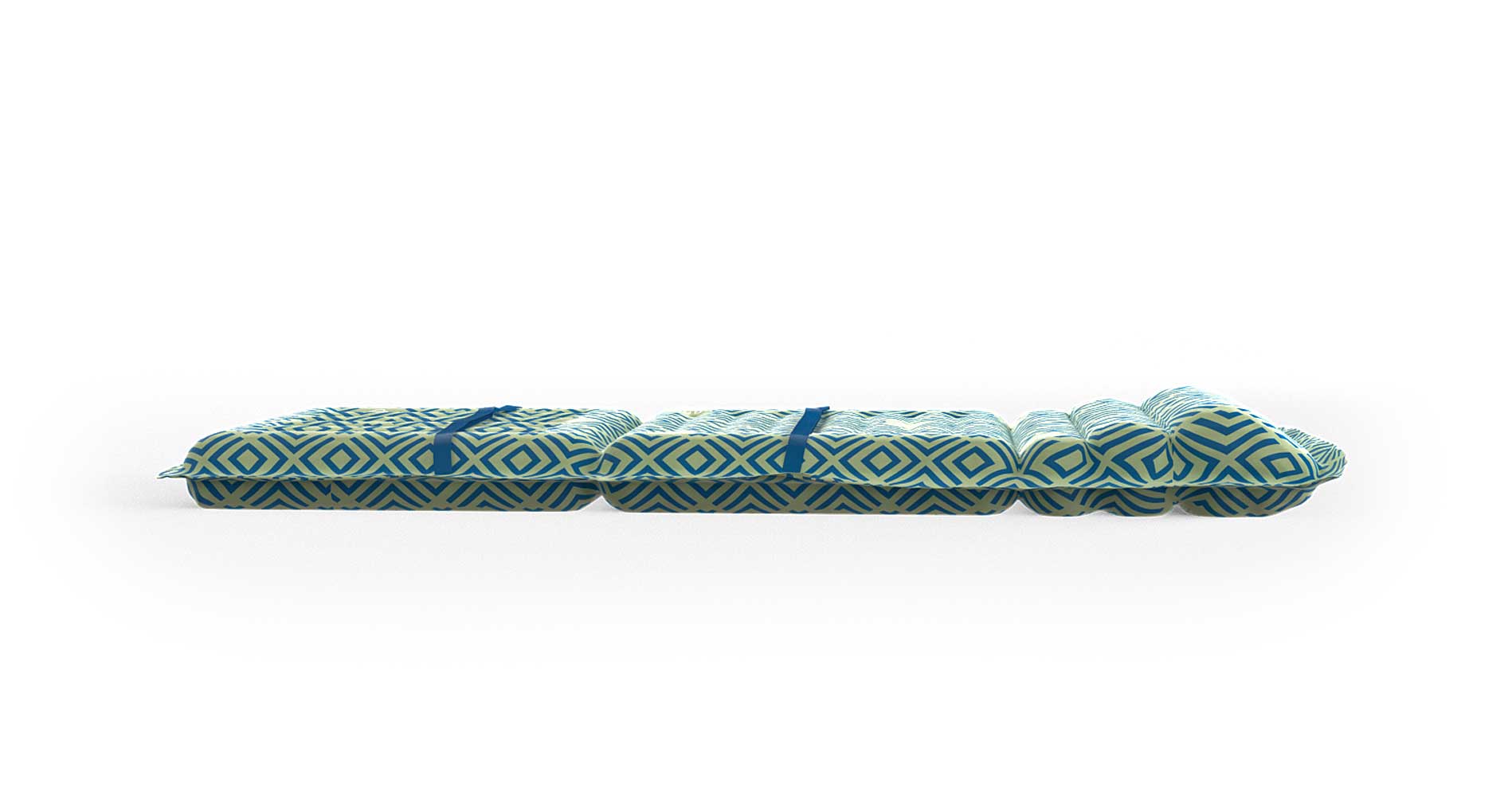 AirGo INFLATABLE LOUNGER | Greek Pattern | Green-Blue